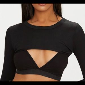 Rock N Karma. Black. Extreme crop top.